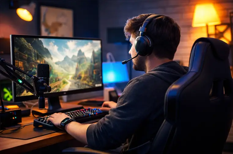 Artist painting in studio as a creative side hustle