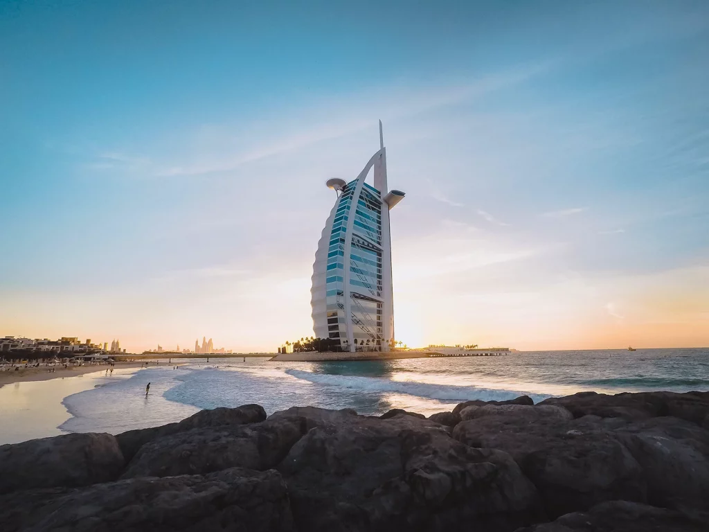 Burj Al Arab, Dubai at sunset