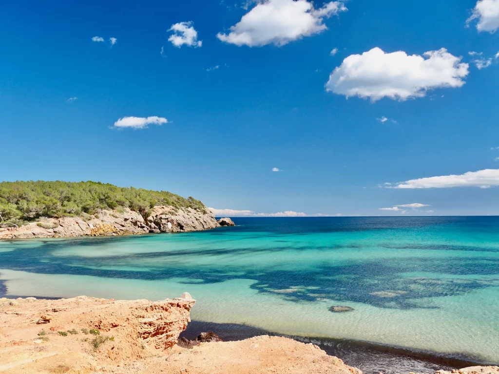Cala Nova Ibiza near Santa Eulària for a calm where to stay in Ibiza guide
