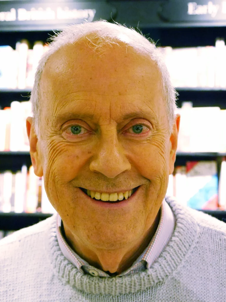 Gyles Brandreth pictured in London for a Riviera Ready article about hot tea, woolly jumpers and summer myths