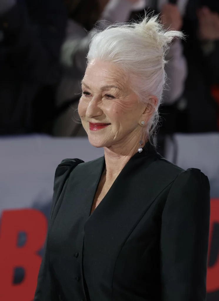 Helen Mirren MobLand red carpet portrait at the London premiere