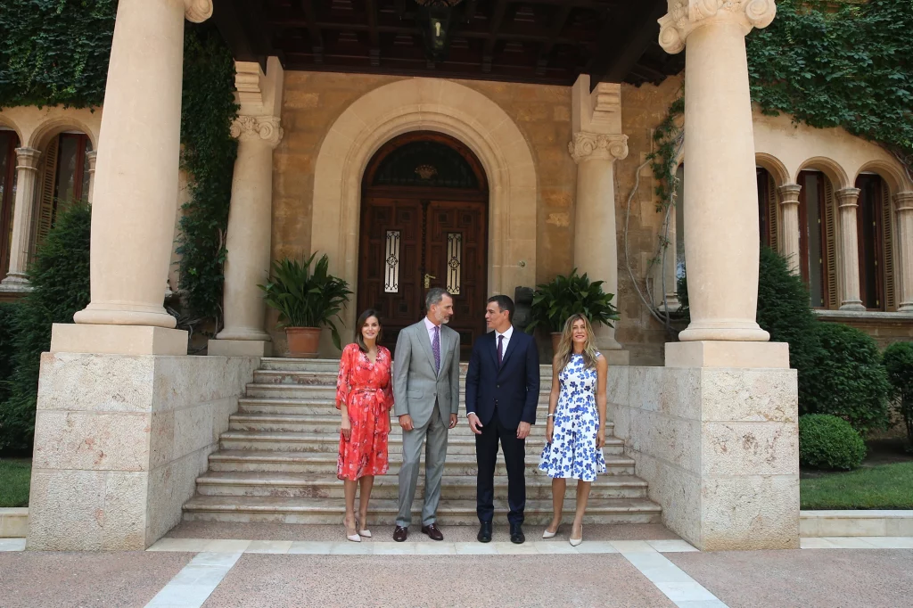 King Felipe VI and Queen Letizia at Marivent Palace in Palma Mallorca