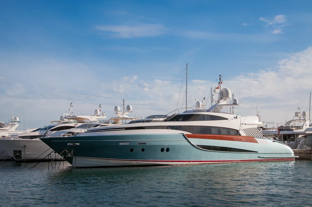 Luxury yachts in Mallorca marina