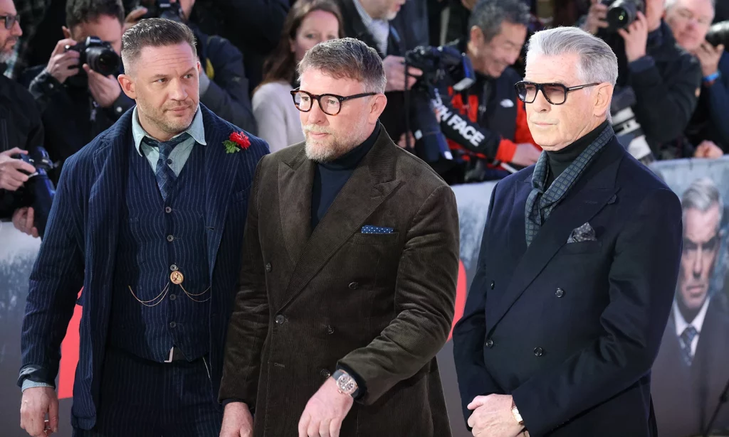 Tom Hardy MobLand London premiere with Guy Ritchie and Pierce Brosnan