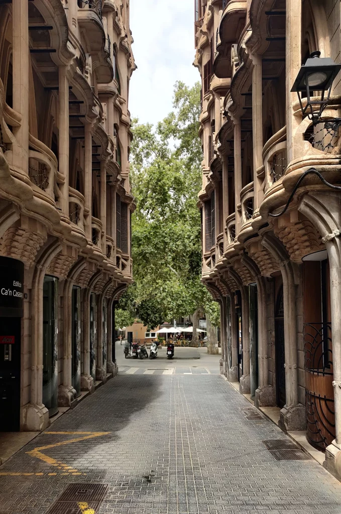 Palma old town street for a where to stay in Mallorca city break