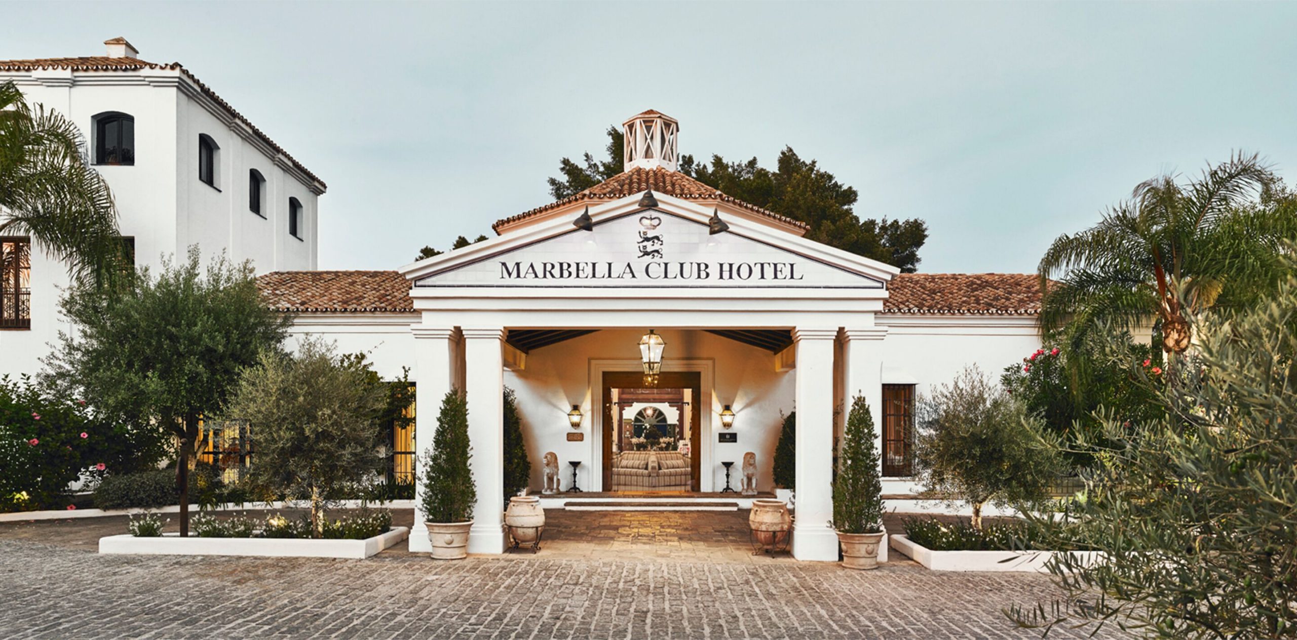 Marbella Club Hotel entrance in the Golden Mile in Marbella