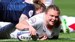 England score 12 tries in huge win over Scotland