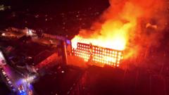 Arrest after major fire tears through historic mill